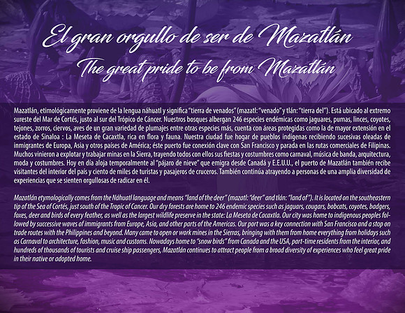 El gran orgullo de ser de Mazatlán / The great pride to be from Mazatlán